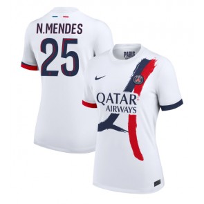 Billiga Paris Saint-Germain Nuno Mendes #25 Bortatröja Dam 2024-25 Kortärmad